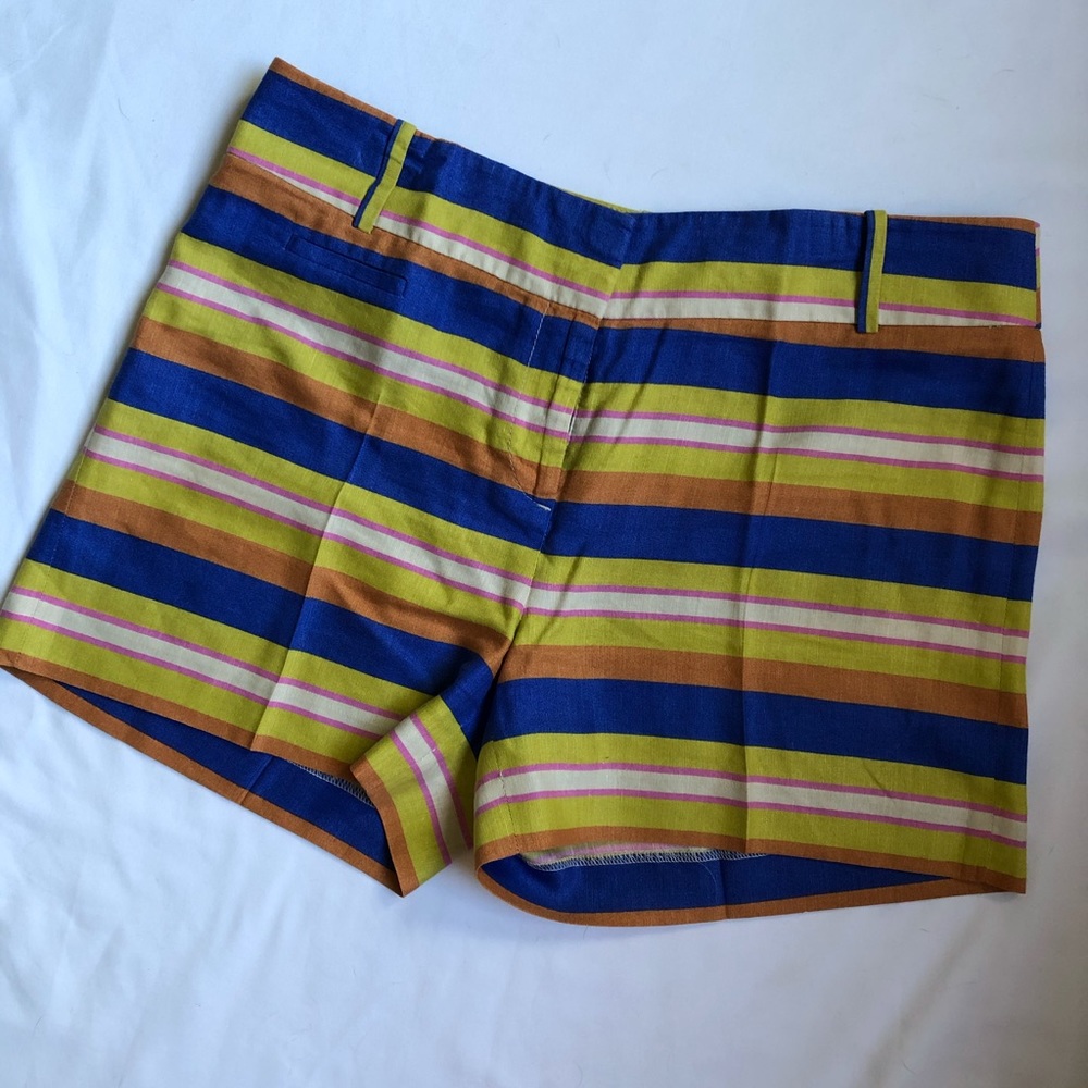LOFT Striped Linen Shorts